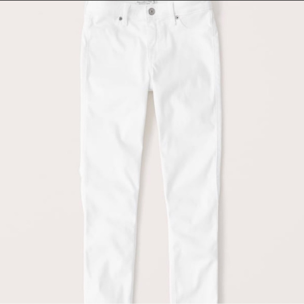 NWOT Abercrombie Harper Low Rise White Jean Leggings, Size 00 Short